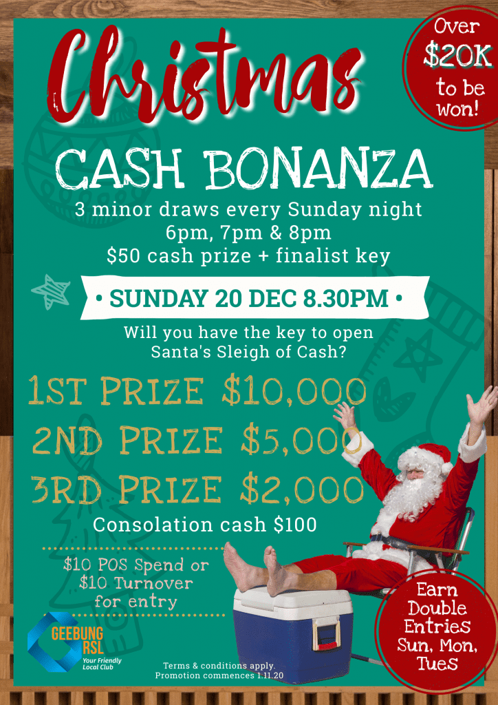 Eat Drink And Be Merry Christmas Template With Green Background Poster