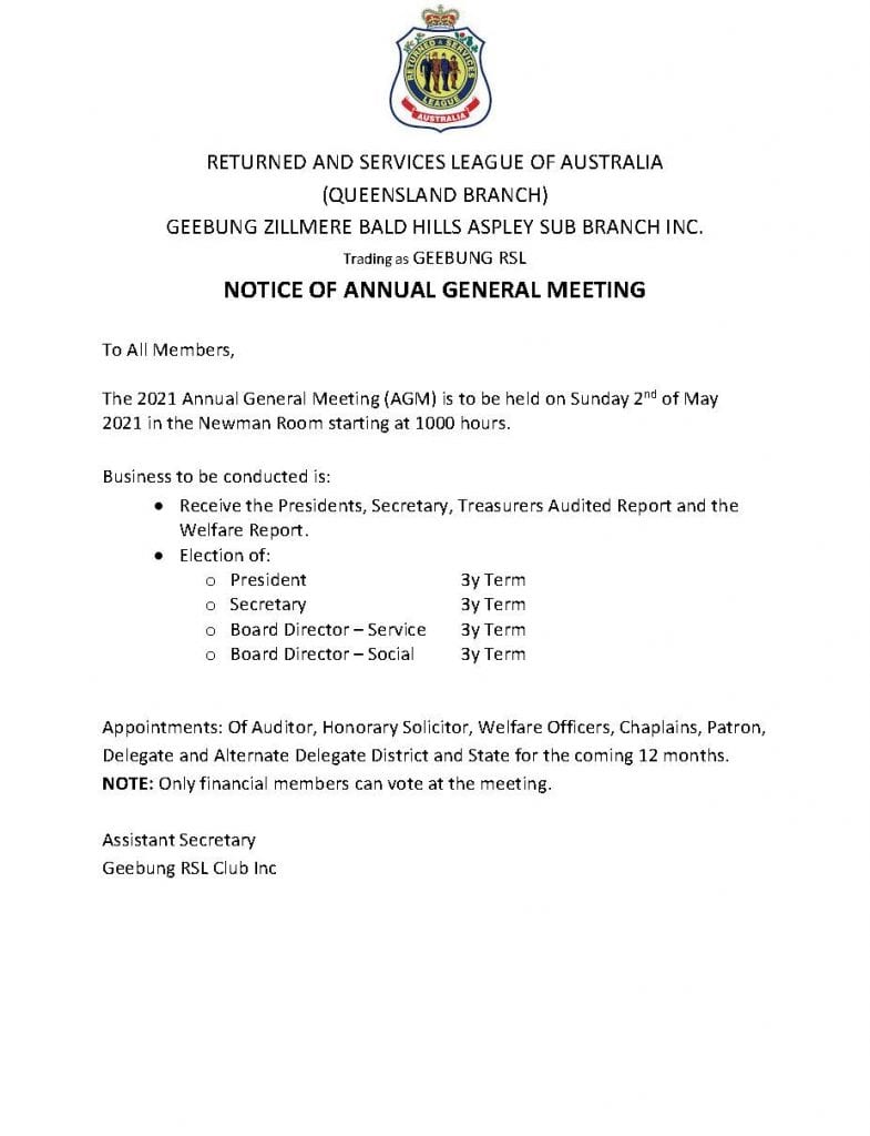 Agm Notice 2021 New