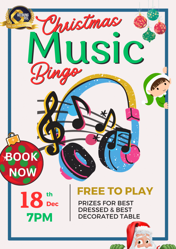 Christmas Music Bingo