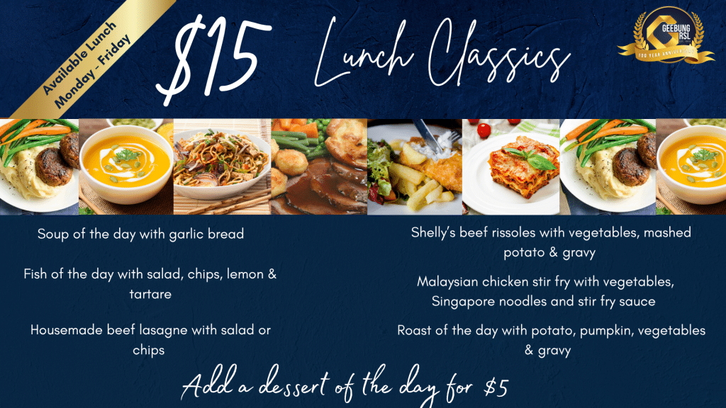 $15 Lunch Classics (presentation)