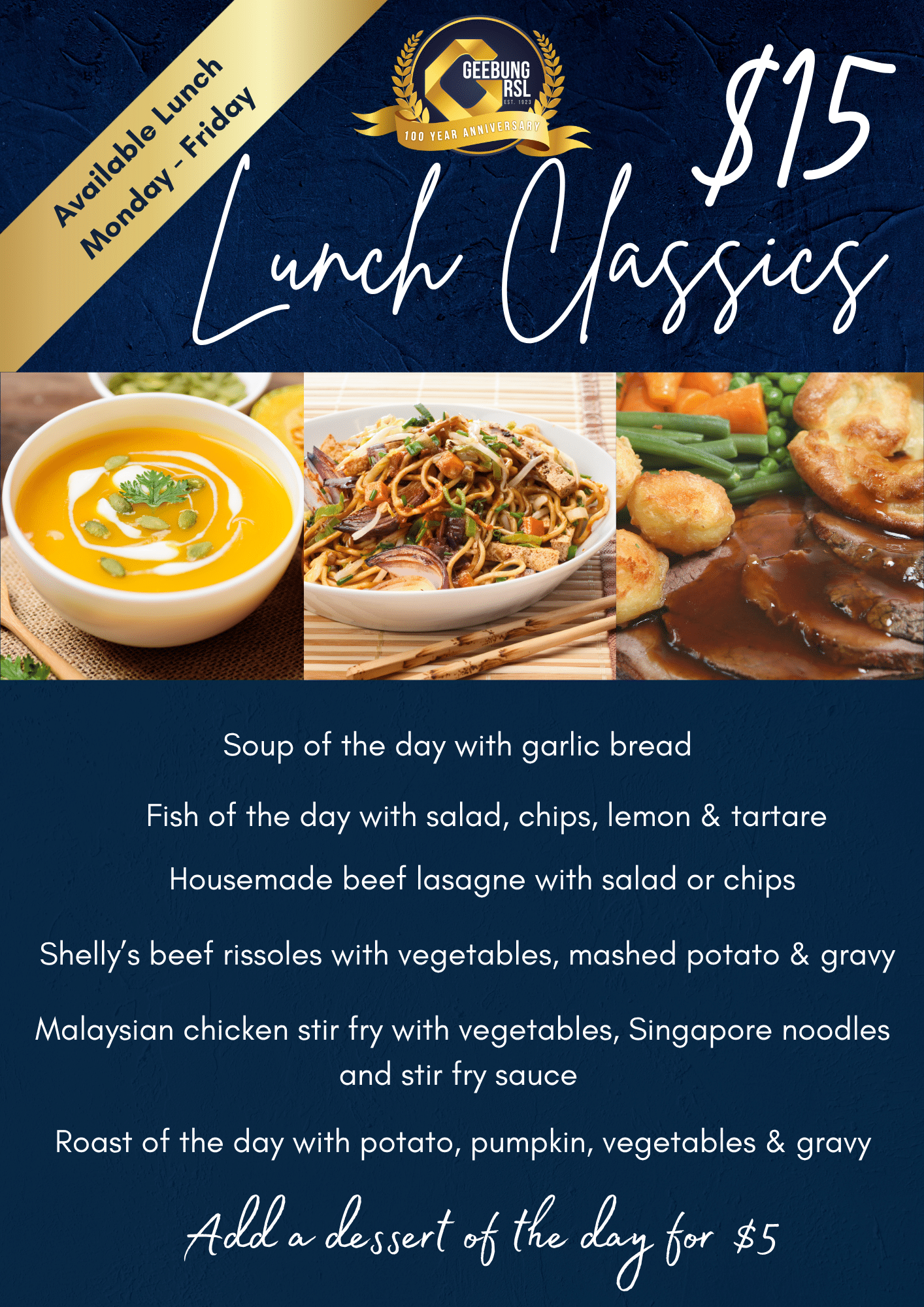 $15 Lunch Classics