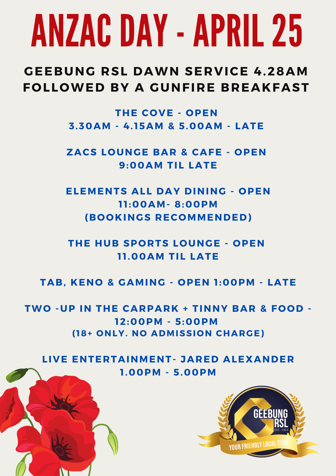 2026 Anzac Day Club Details (flyer (a4))
